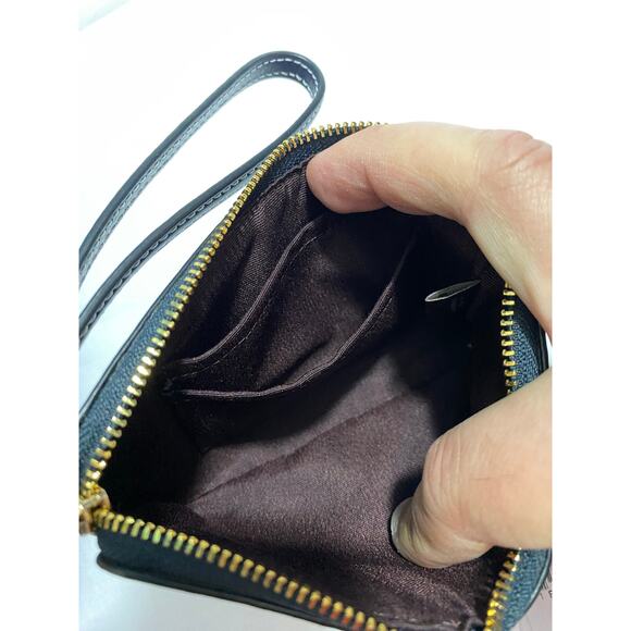 Coach Backpack + Wristlet Set – All Blue Signature Logo – Matching Pair - Picture 12 of 14